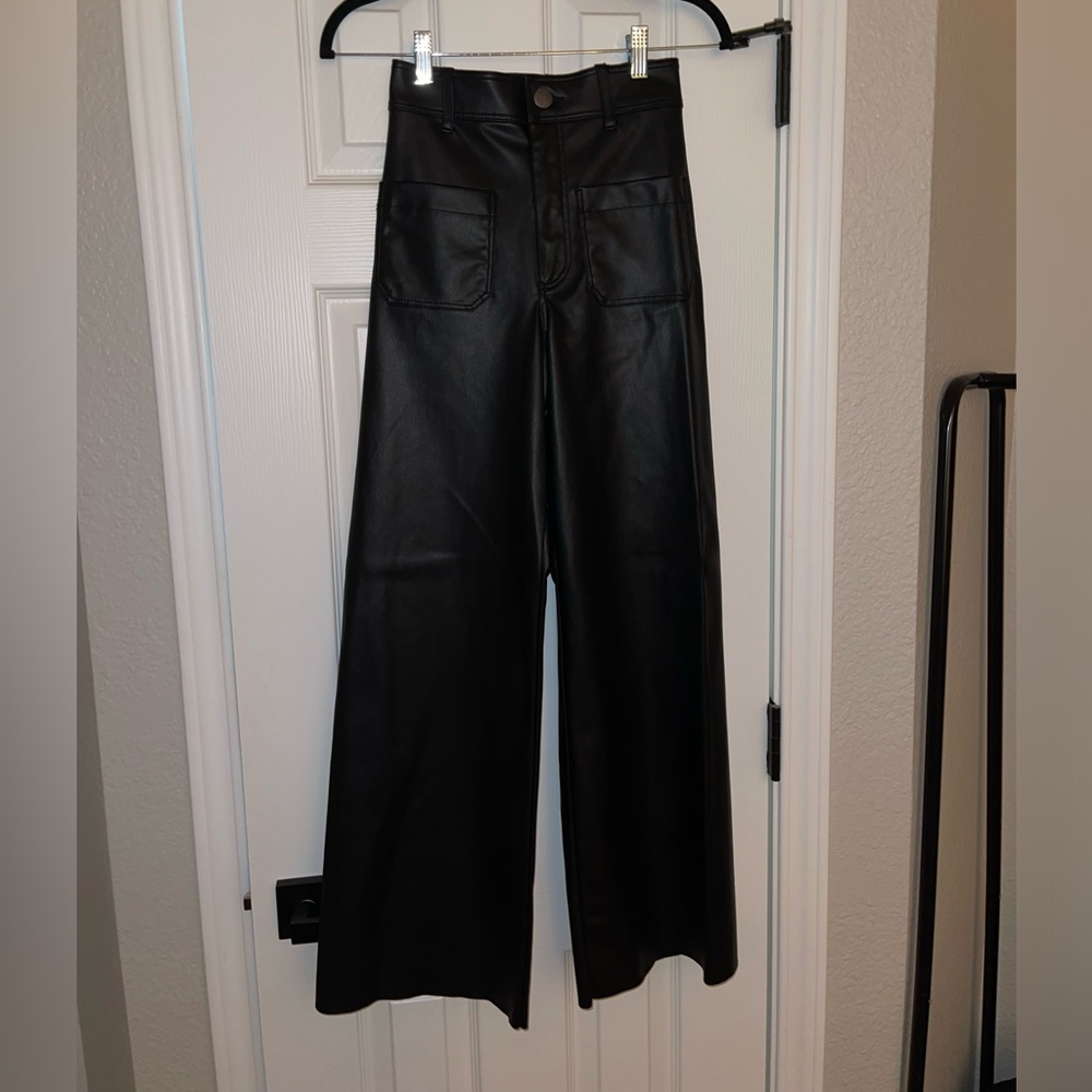 Zara Leather Pants Size 0 Excellent Condition
